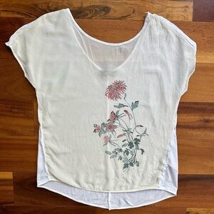 Mossimo Dutti Mulberry Silk Floral Top